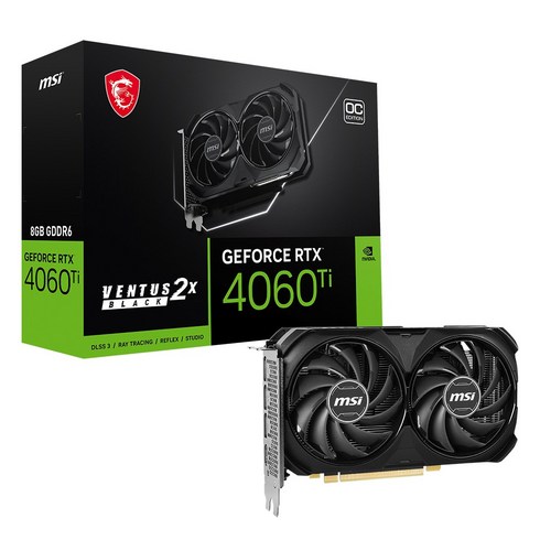 MSI 지포스 RTX 4060 Ti 벤투스 2X 블랙 OC D6 16GB 잇템