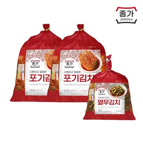 종가 종가집 중부식 포기김치 11kg 열무김치 900g TOP 5 실시간