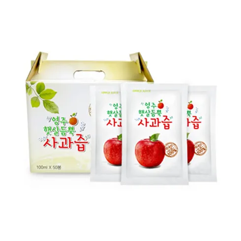 안동사과즙 저온살균 무첨가 사과100착즙 100ml 50팩 추천 후기